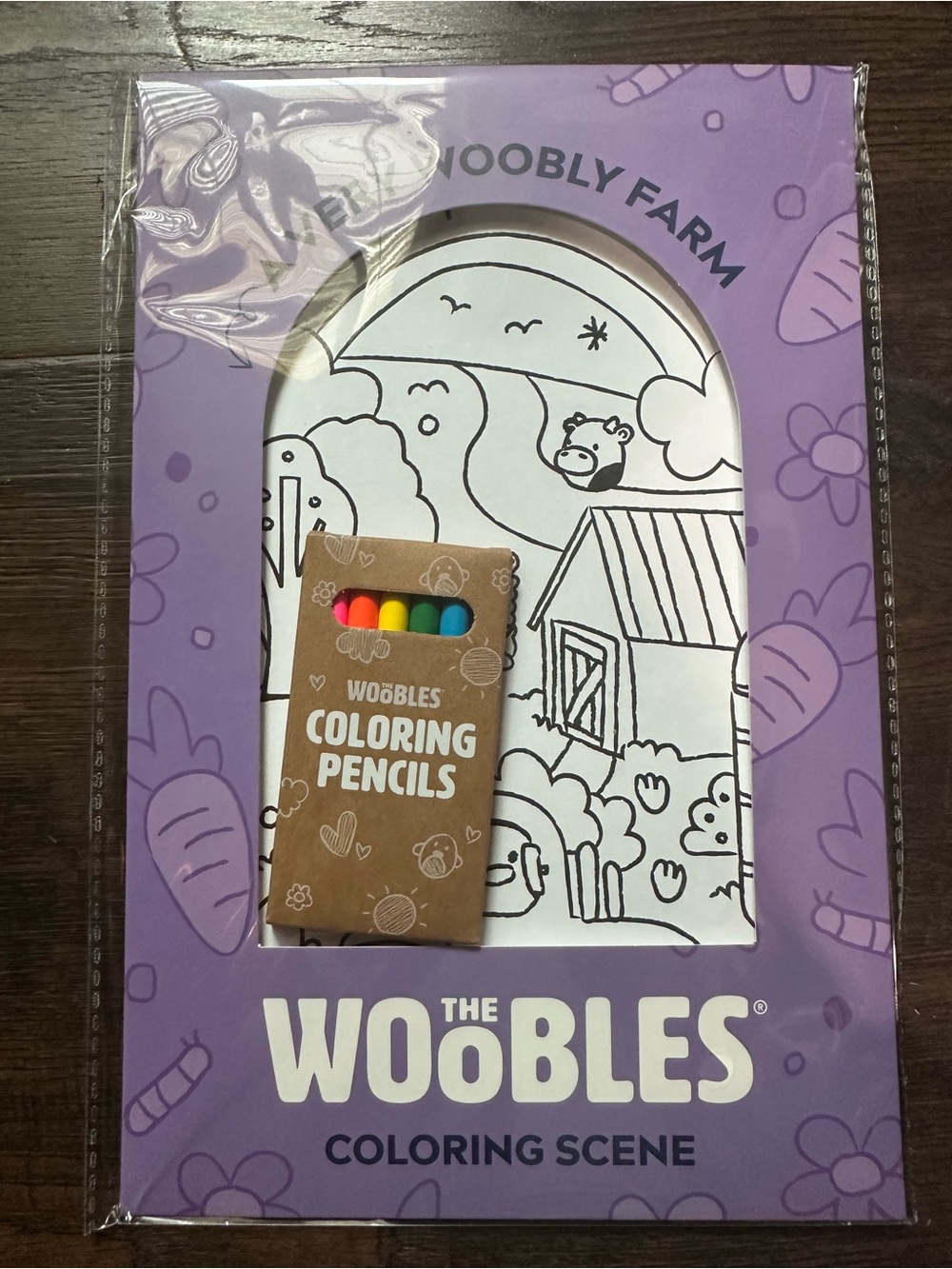The Woobles Coloring Scene with Pencils